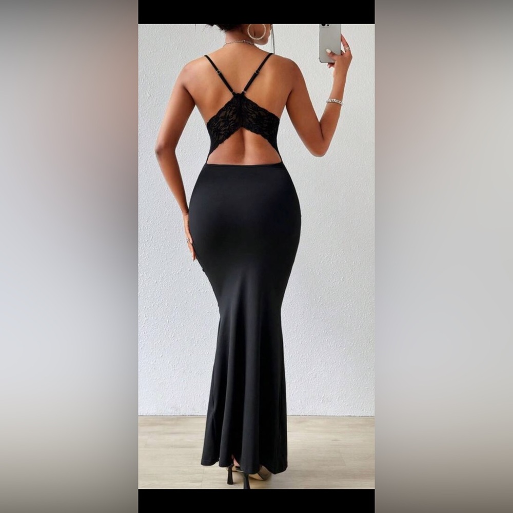 New without tag SHEIN Black Maxi Dress - Picture 2 of 4